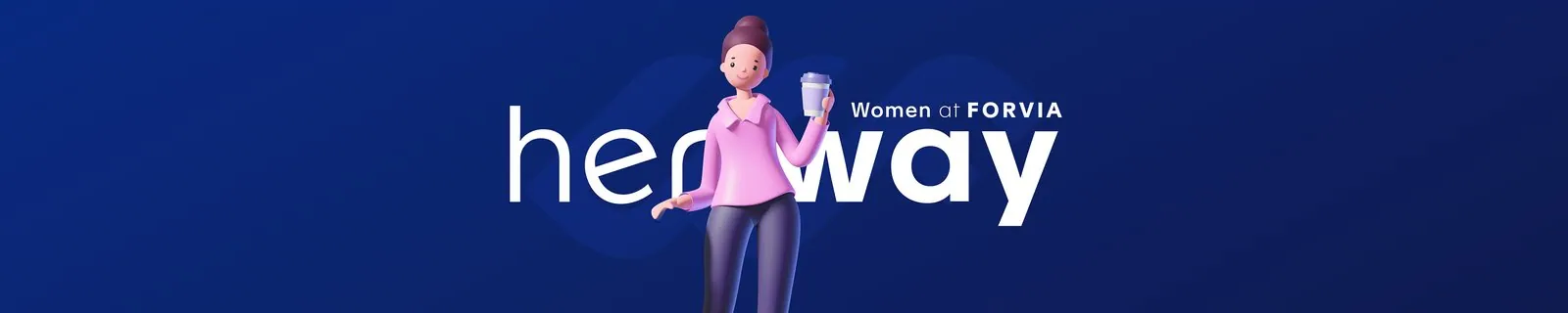 Bannière « her way », Women of FORVIA