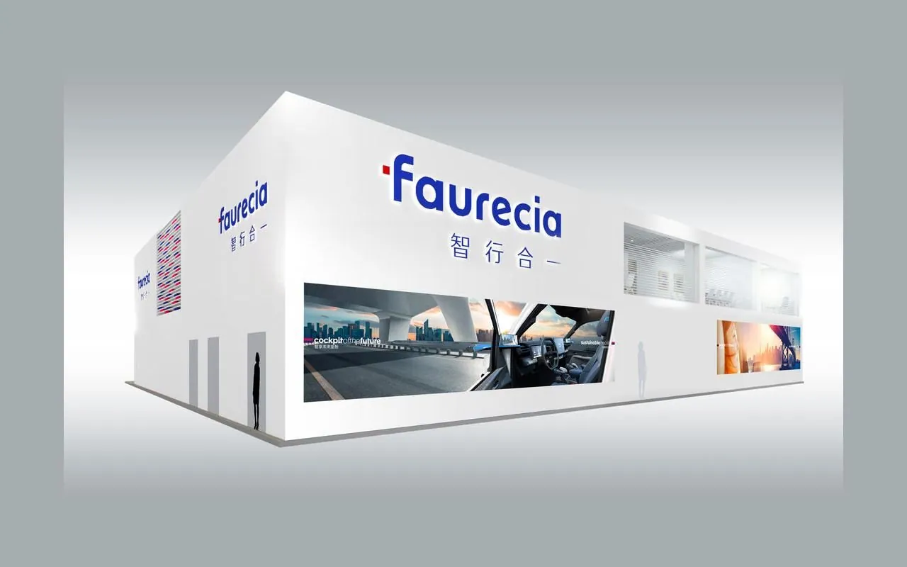 Le stand Faurecia à Shanghai, vue 3D