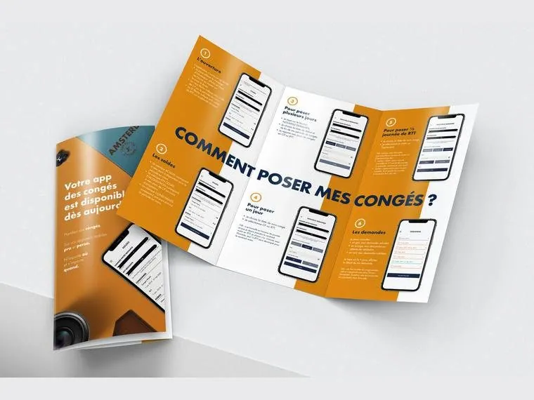 Leaflet trois volets